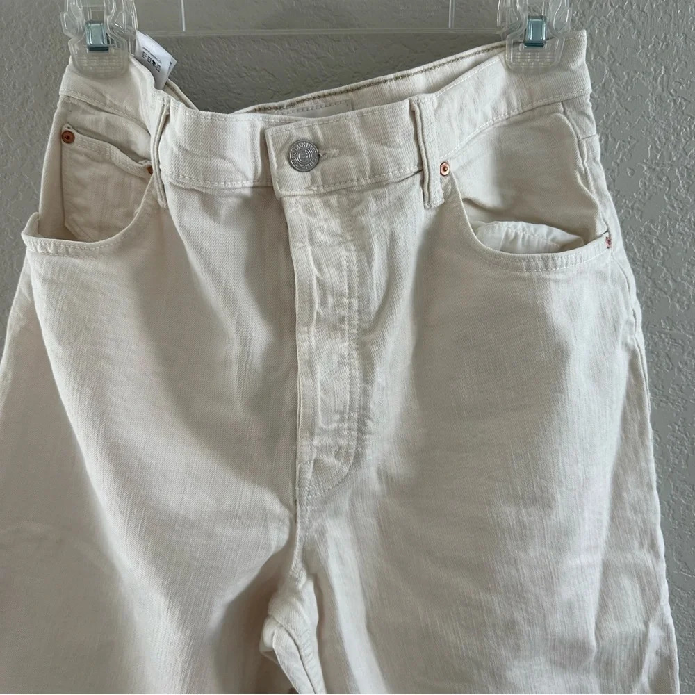 Mother Womens High Waisted Wide Leg Eggnog Spinner Skimp The Devil May Care 31 - Picture 3 of 11